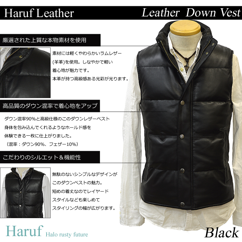 レザーダウンジャケット 送料無料